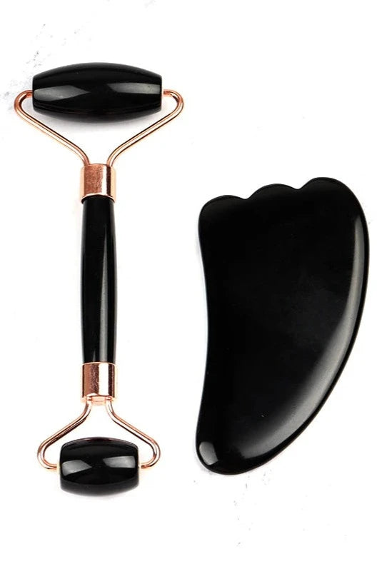 Black Obsidian Gua Sha Set